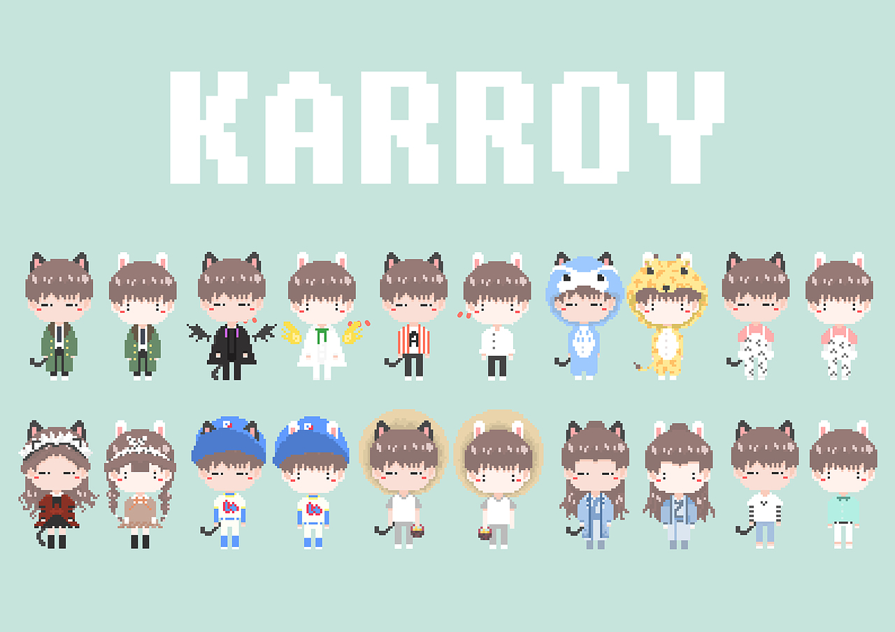 奇迹猫猫兔兔换衣（图ZMjAwNzgwMDAw） - 其他 - 站酷设计师雾岛毛毛原创素材 - 站酷ZCOOL