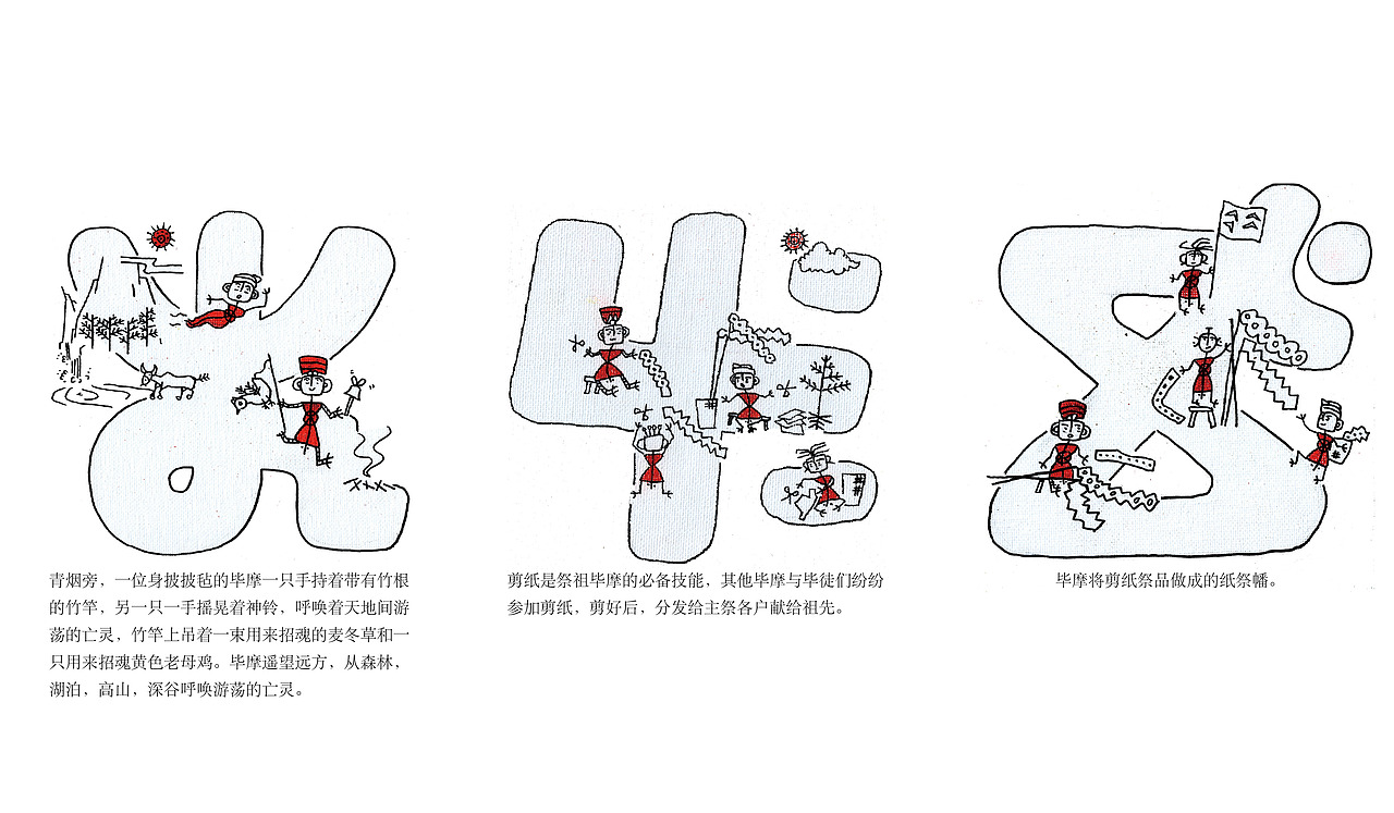 毕业设计——《古彝文与毕摩绘画组合设计》（图ZMTY4MTE4ODY0） - 字体/字形 - 站酷设计师巴橘大兔原创素材 - 站酷ZCOOL