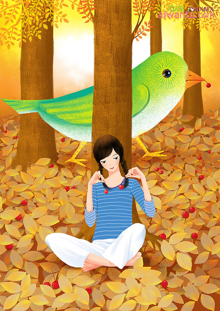 画儿晴天唯美青春插画系列（图ZMzU4MDg1ODQ=） - 商业插画 - 站酷设计师画儿晴天原创素材 - 站酷ZCOOL