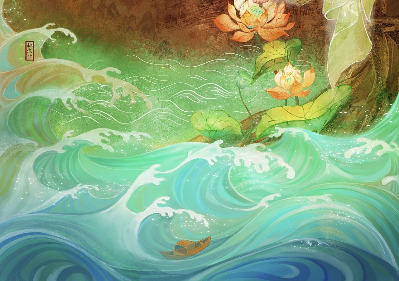 南海观音图（图ZMzYyNTQ4MTQw） - 创作习作 - 站酷设计师桃浪砂原创素材 - 站酷ZCOOL