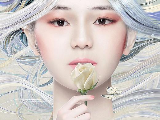 插画风格人像修图