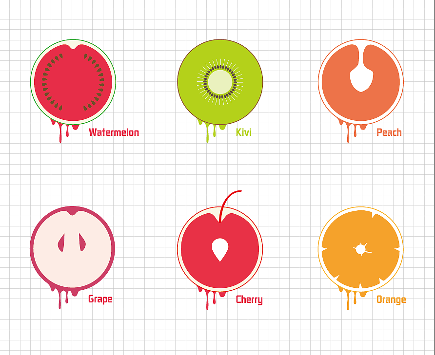 矢量平面水果