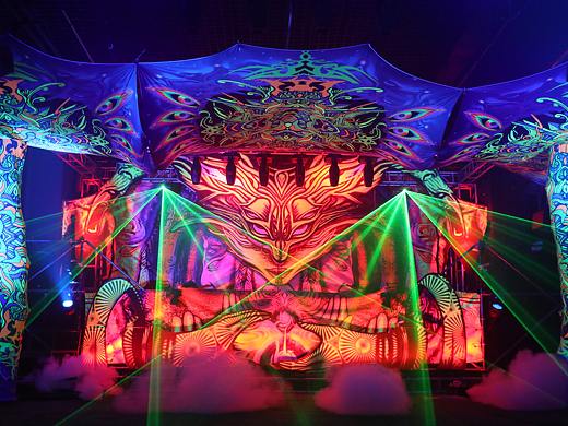 荧光迷幻艺术装置 / Psychedelic visual art 