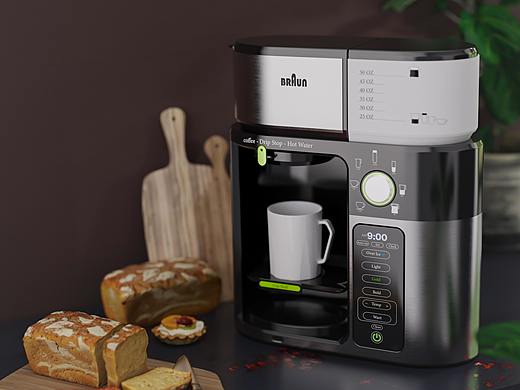 暑假学员优秀作品欣赏——咖啡机机建模渲染