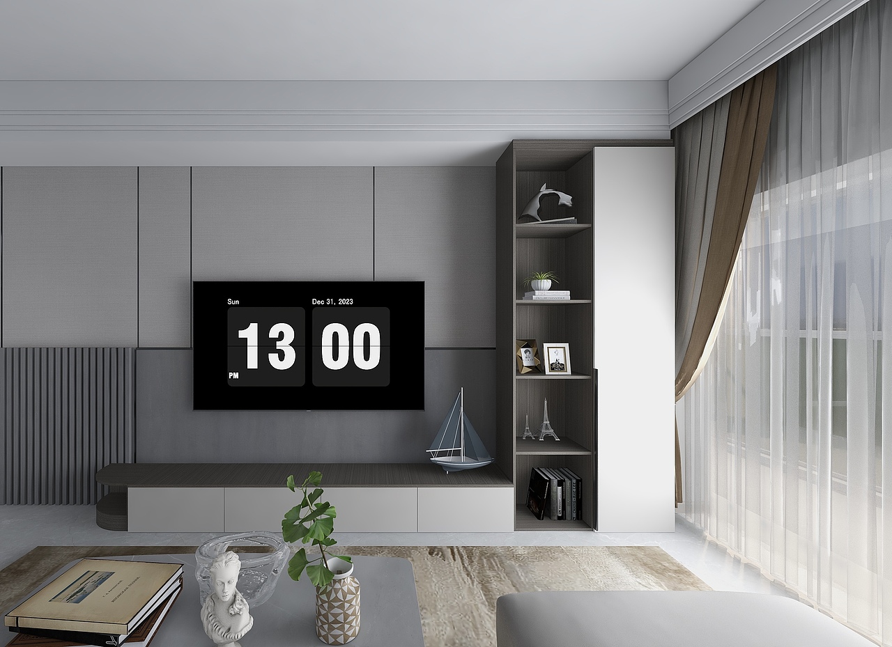 现代简约🛋️全屋灰色搭配 质朴高级