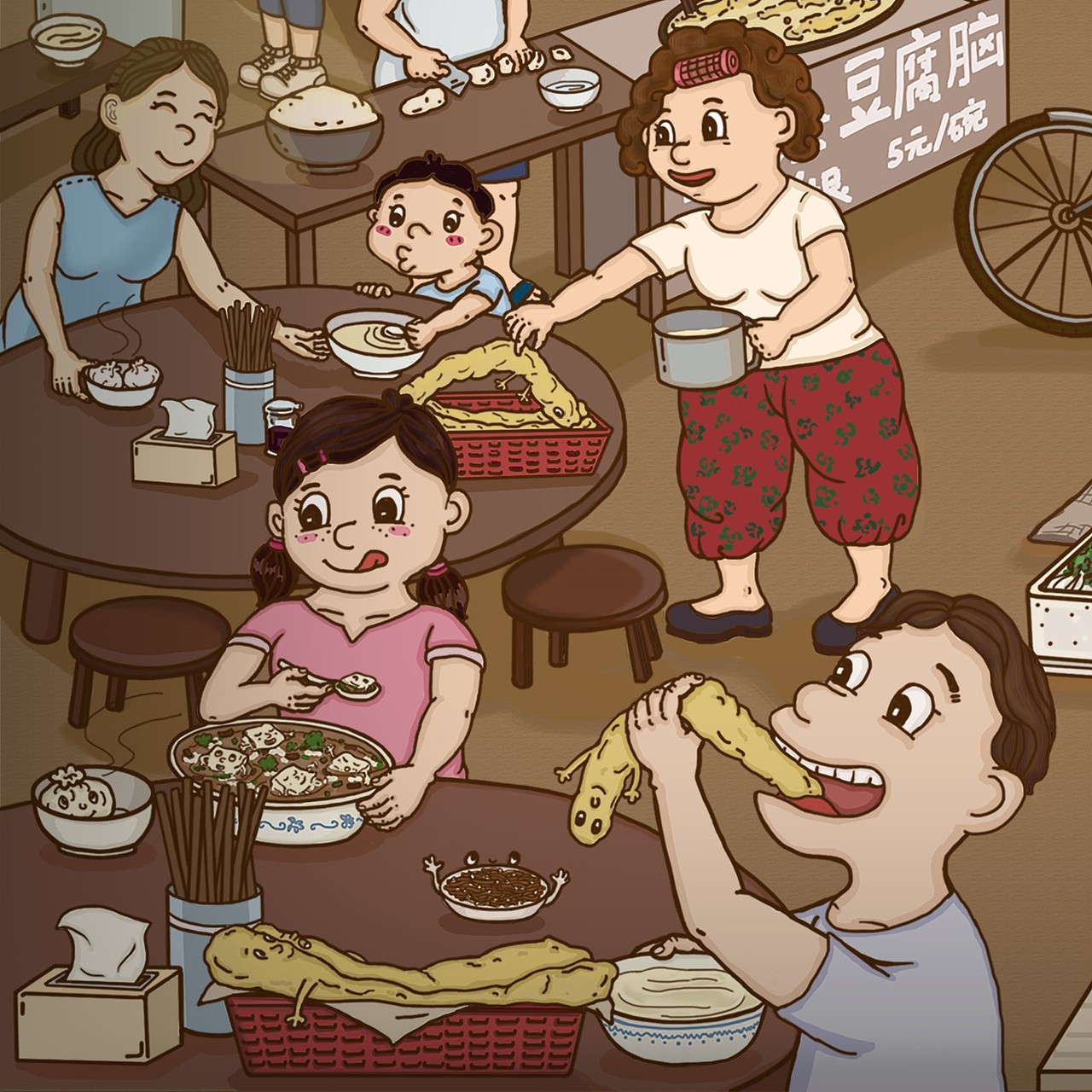 城市记忆——回家吃饭啦|插画|创作习作|王六一helenw_原创作品-站酷