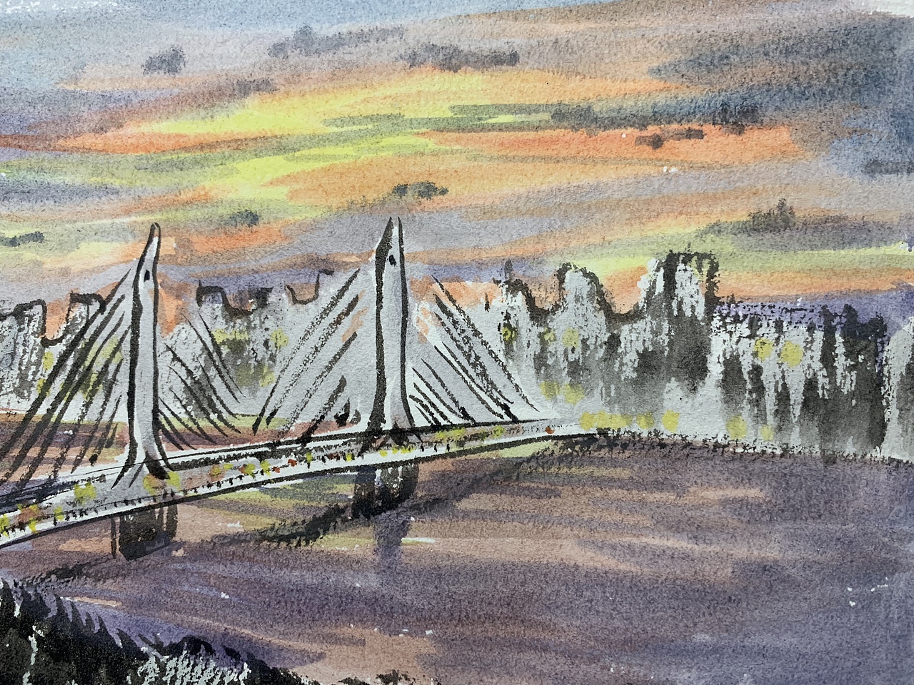 珠江落日（图ZMTkwNTIxMjI4） - 绘画 - 站酷设计师大吉大力原创素材 - 站酷ZCOOL