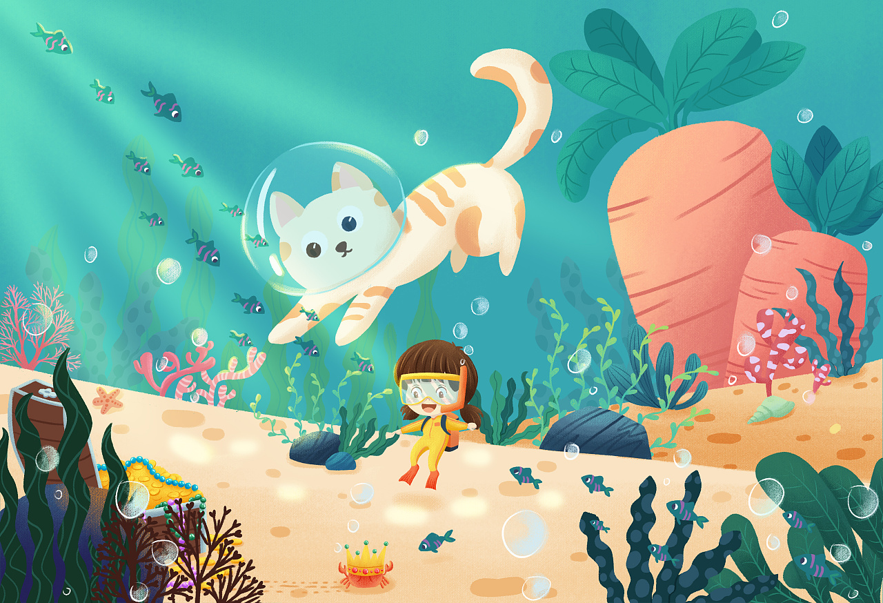 寻宝|插画|绘本|橘子汽水orange - 原创作品 - 站酷 (zcool)