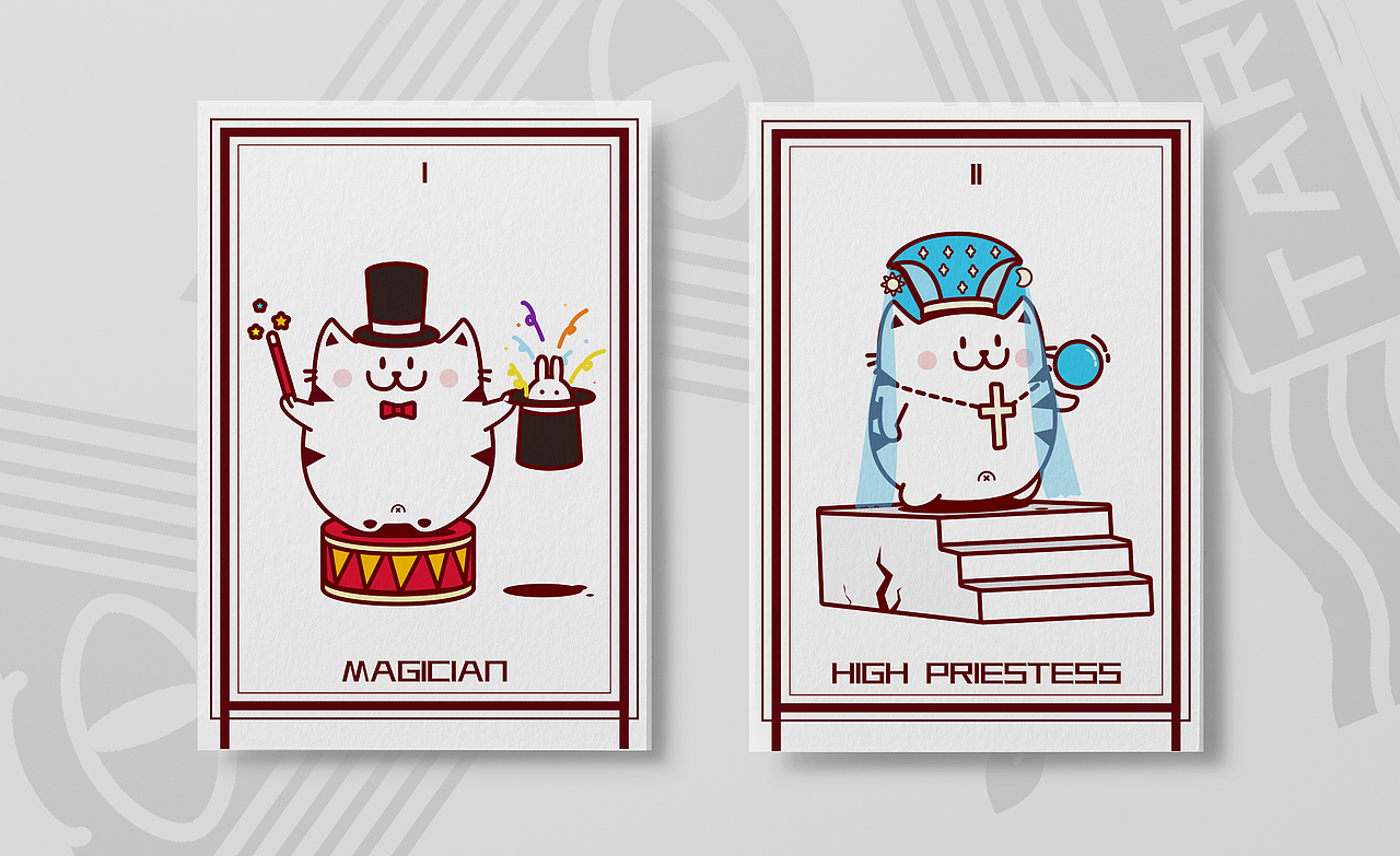 无糖猫塔罗牌（图ZMTY5MTQwMzQ0） - 创作习作 - 站酷设计师林舜原创素材 - 站酷ZCOOL
