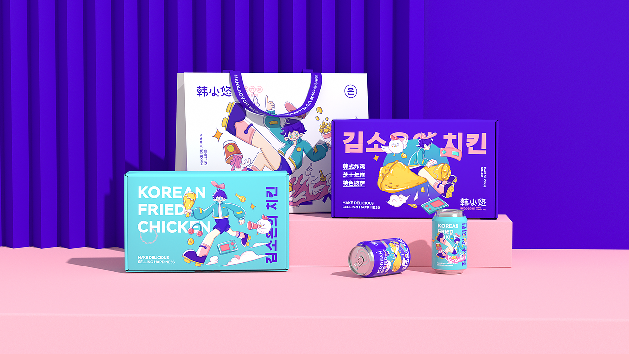 韩小悠韩式炸鸡品牌设计（图ZMjc3Njk3ODcy） - 品牌 - 站酷设计师东临Dolin原创素材 - 站酷ZCOOL