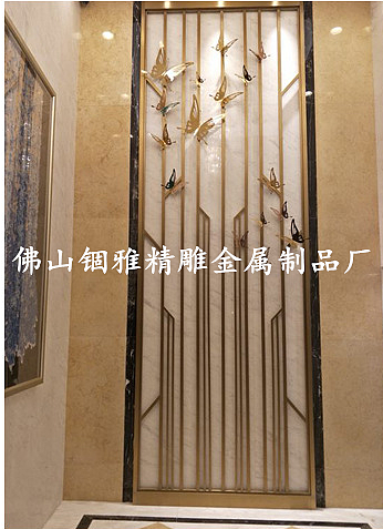 不锈钢屏风3D立体蝴蝶装饰屏风