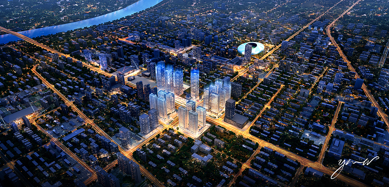 地产效果图-区域鸟瞰（图ZMjIxMjgxMDg0） - 建筑/空间 - 站酷设计师VR_YMW原创素材 - 站酷ZCOOL