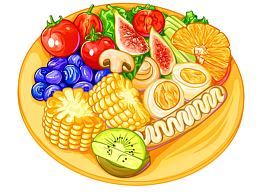 線(xiàn)稿風(fēng)美食插畫(huà)