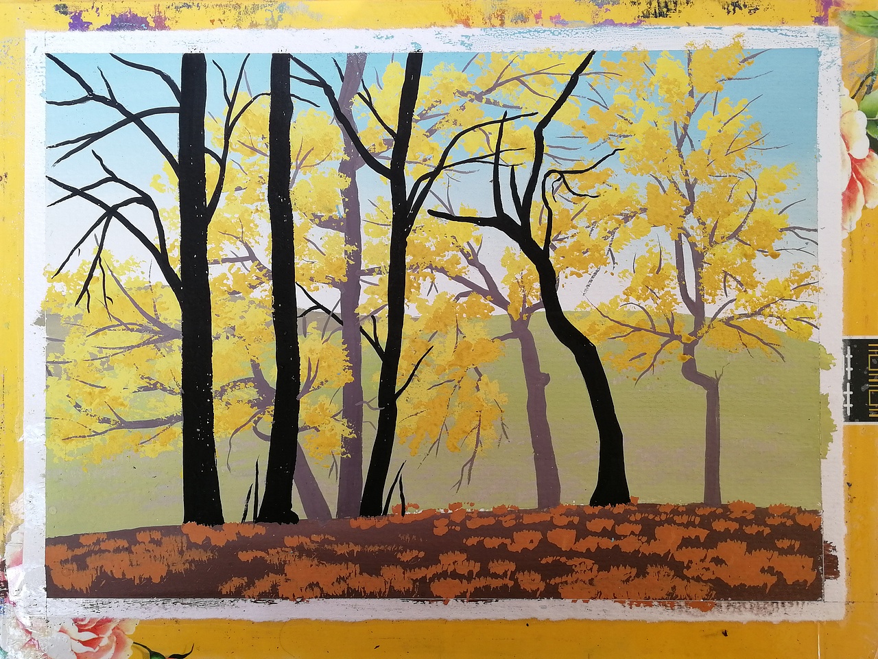 水粉风景画写生步骤