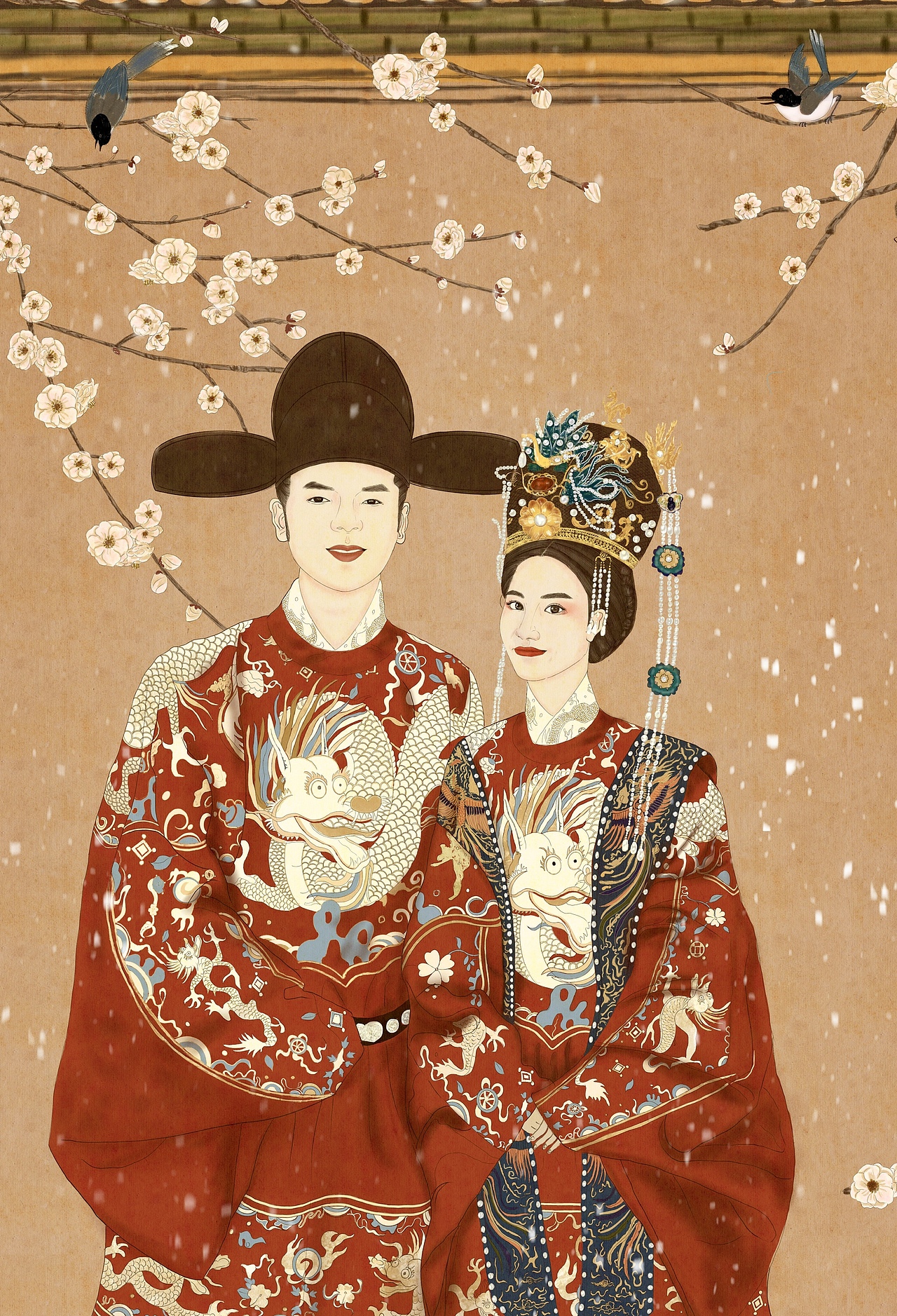 囍·佳偶天成（图ZMjc1NjYyMDA0） - 艺术插画 - 站酷设计师野苋原创素材 - 站酷ZCOOL