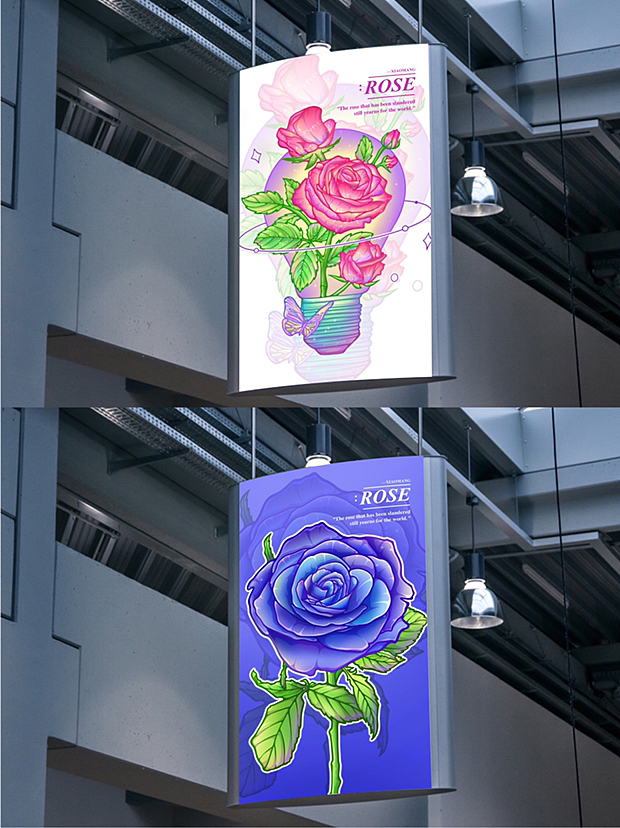 iPad商业插画|玫瑰系列