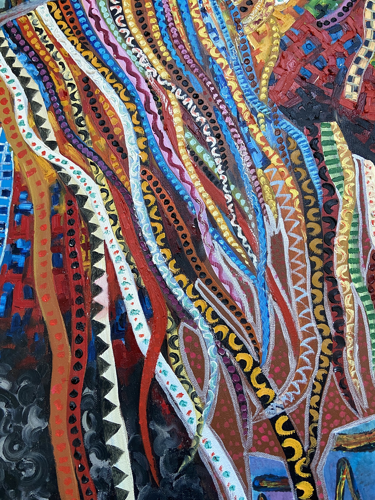 刘勇良抽象装饰绘画作品马到成功系列之二