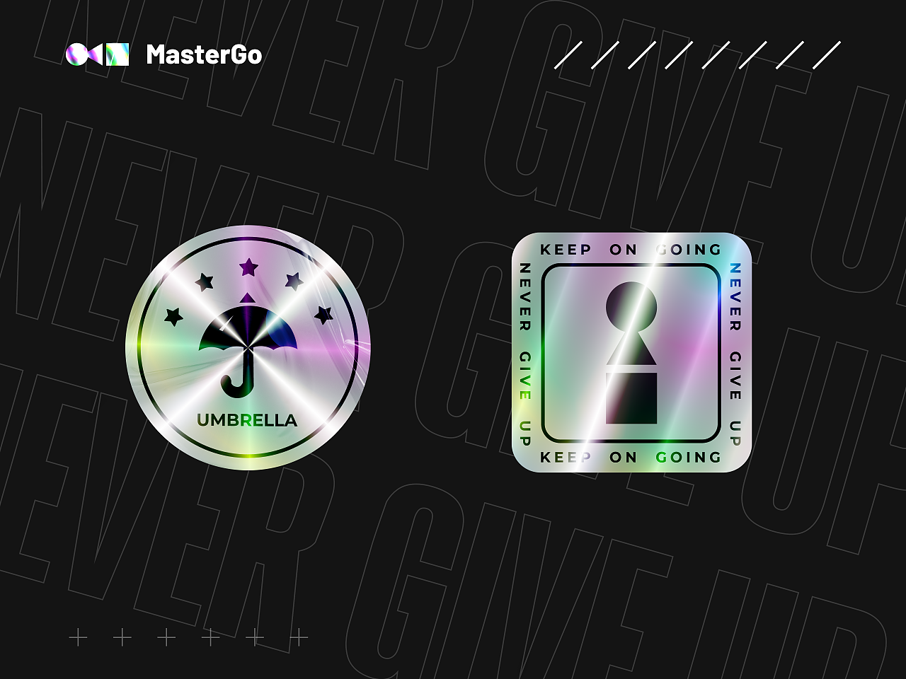 矢量全息风格贴纸