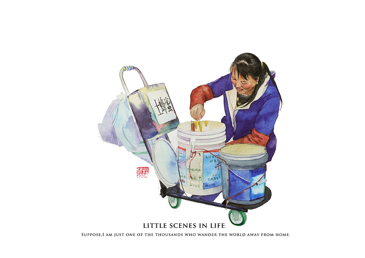 《人间深处》街头主题合集（图ZMTkyNTQ4OTg0） - 艺术插画 - 站酷设计师圈圈赵原创素材 - 站酷ZCOOL