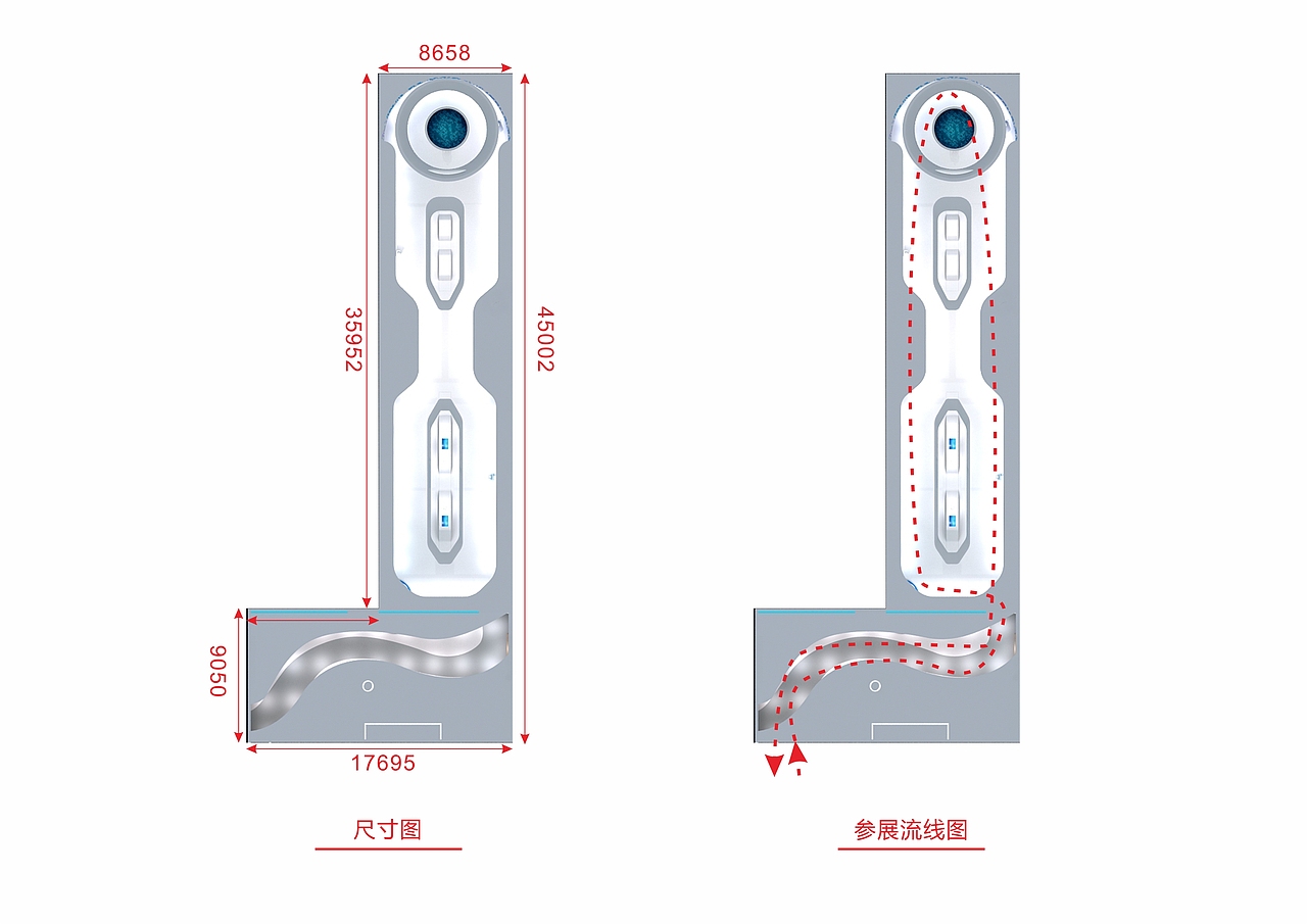 十九、尺寸图/参观流线图