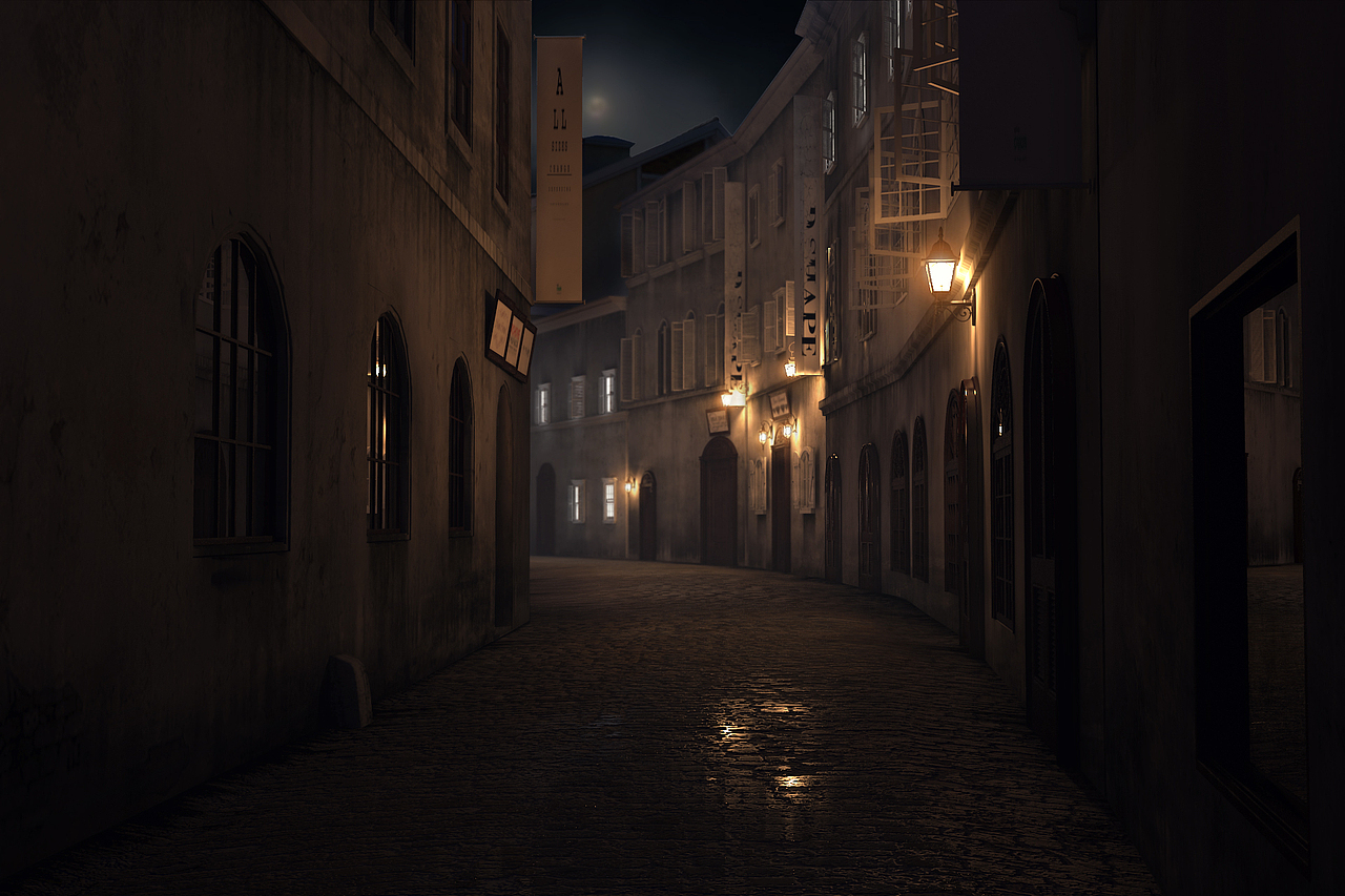 小巷|三维|场景|gordend_原创作品-站酷zcool