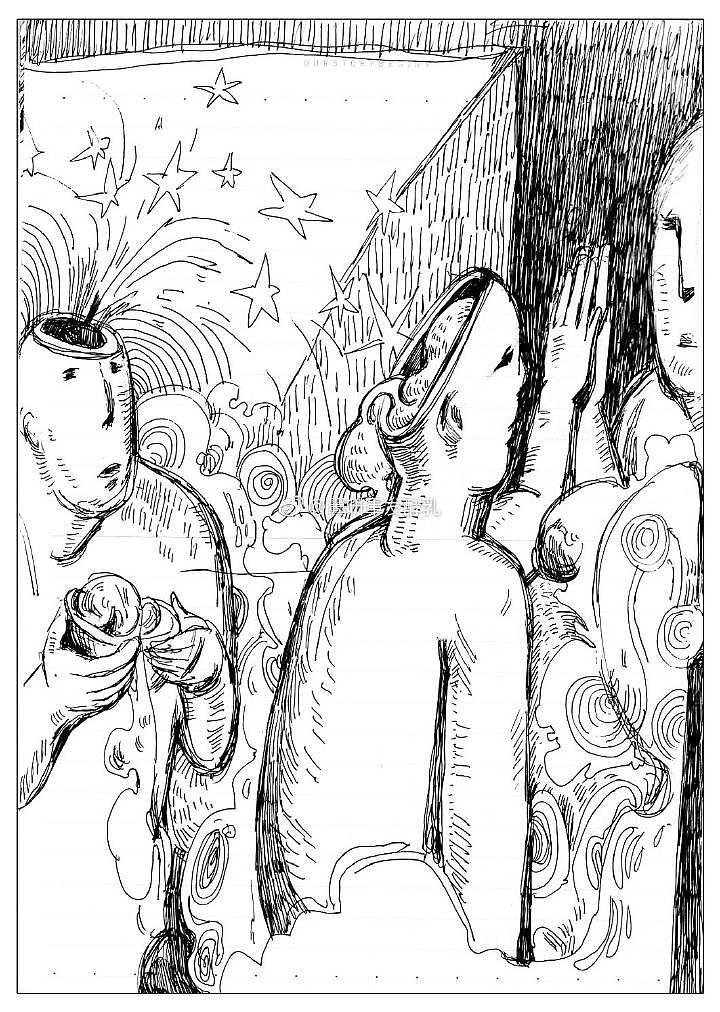 黑白乱线插画创作 PART 1