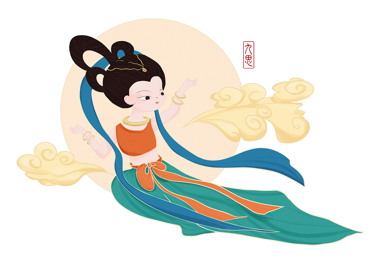 可爱的敦煌小飞天