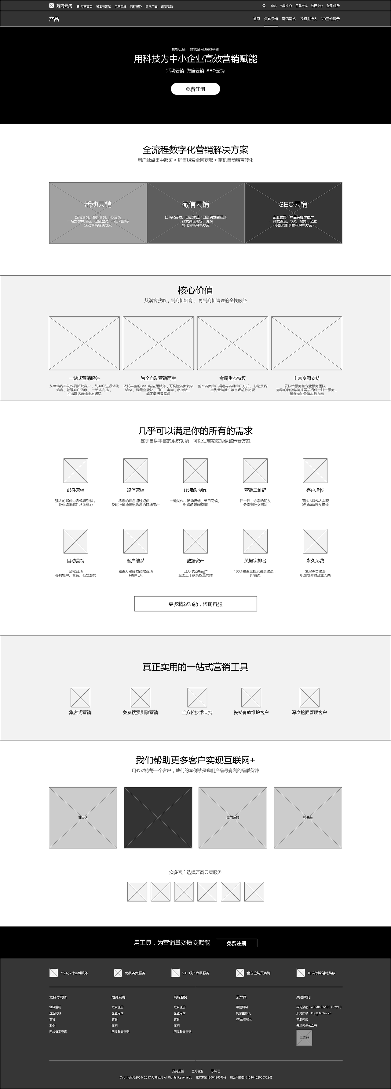 万商云集网站云产品板块策划-Axure框架图（图ZOTI4MDQzMTI=） - 文案/策划 - 站酷设计师益达m原创素材 - 站酷ZCOOL