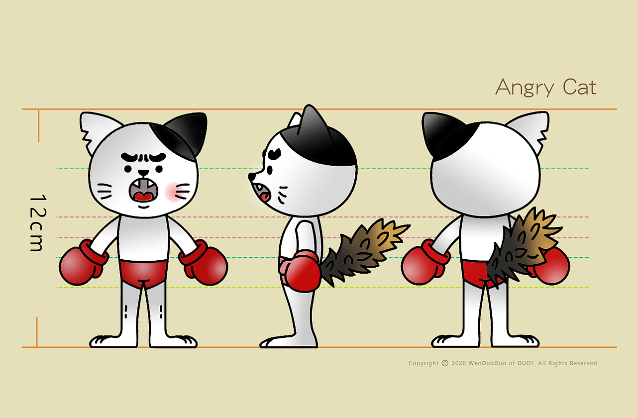 吃我一记猫猫拳——生气的小猫表情包|动漫|网络表情|蚊多多 - 原创