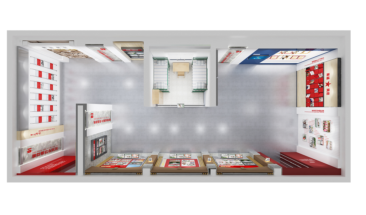 退役军人社区展厅（图ZMjgxODczMzcy） - 展陈设计 - 站酷设计师苏阁品牌设计原创素材 - 站酷ZCOOL