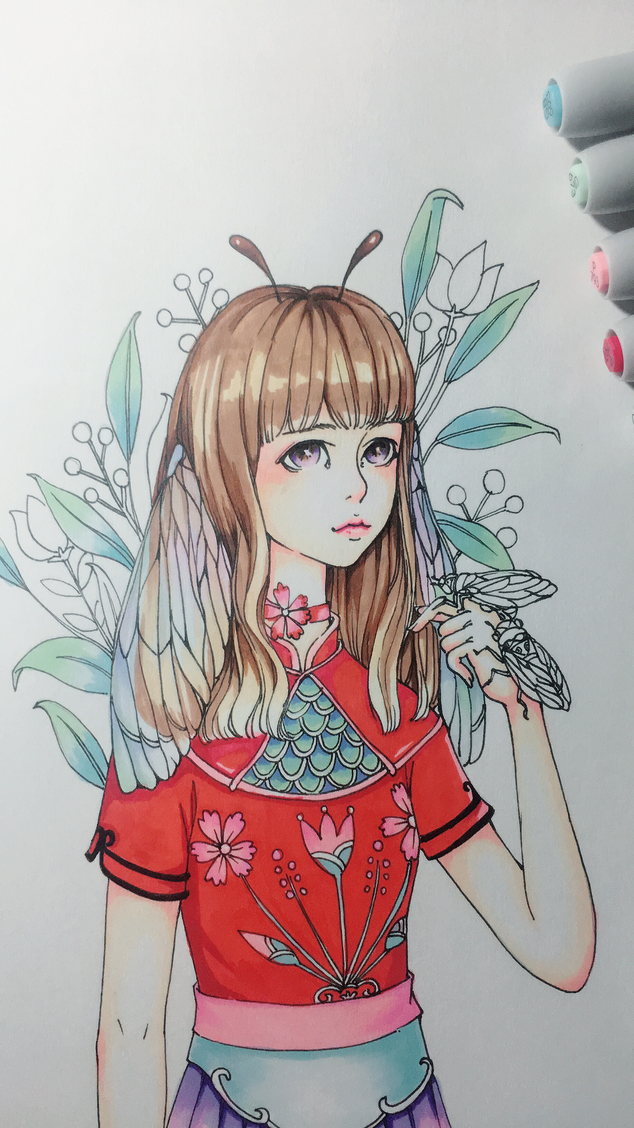 蝉女（图ZMTI3MjM1MjIw） - 创作习作 - 站酷设计师口口韩原创素材 - 站酷ZCOOL