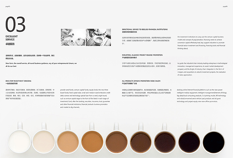 第3p:
这1p和前两p道理也是一样,精美的大图,合适的位置摆放,文字的节奏处理,小图的使用摆放,<br>都很精妙,也许版式设计的精华就在这吧,只要你规划好自己的画面:简单精致,大图精美,文字雨小图的摆放精妙,那就是一个非常好的设计,<br>说是这样说,我也还做不好哈<br><br>OK,第4次作业: