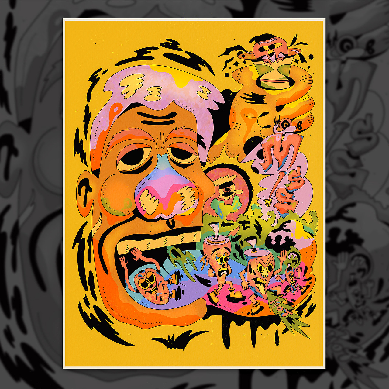 后迷墙时代系列插画（图ZMjE3NjQ2OTA0） - 新锐潮流插画 - 站酷设计师昭元蛋白原创素材 - 站酷ZCOOL