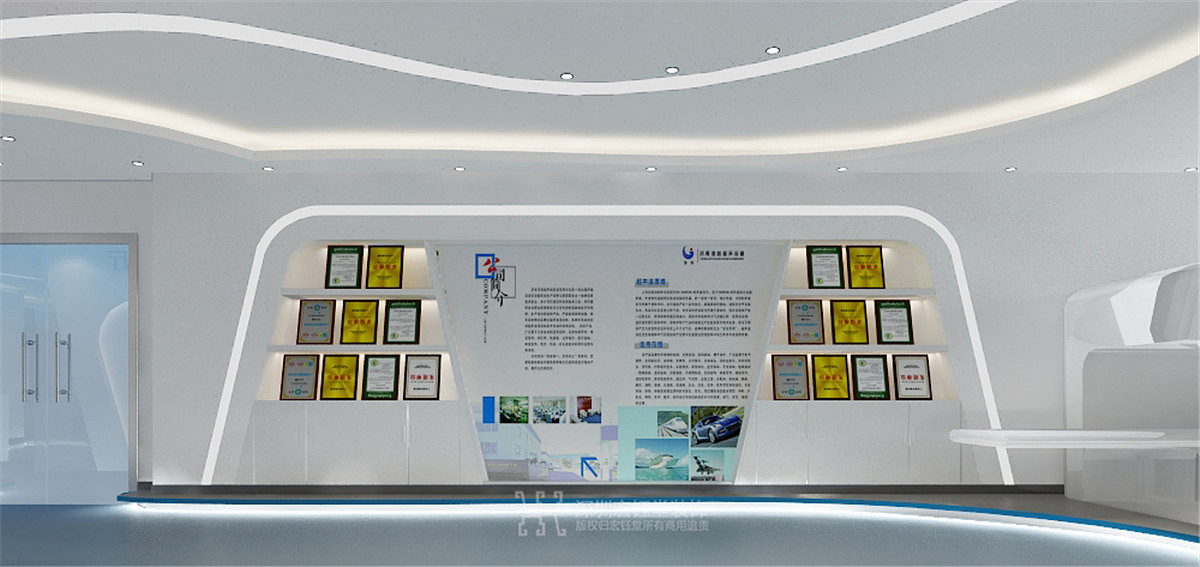 郑州办公展厅装修设计实景图