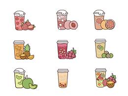 果茶菜單插畫設(shè)計
