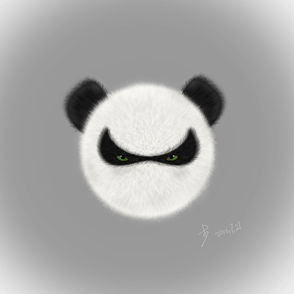 手绘练习-毛绒熊猫