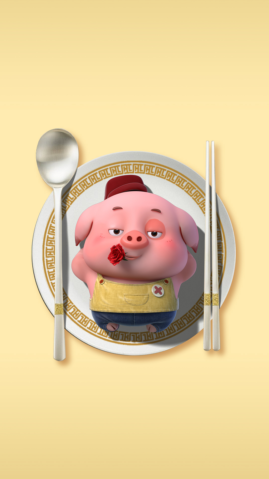 豆豆猪新年壁纸第二弹:吃货豆豆猪来了,欢迎投喂!