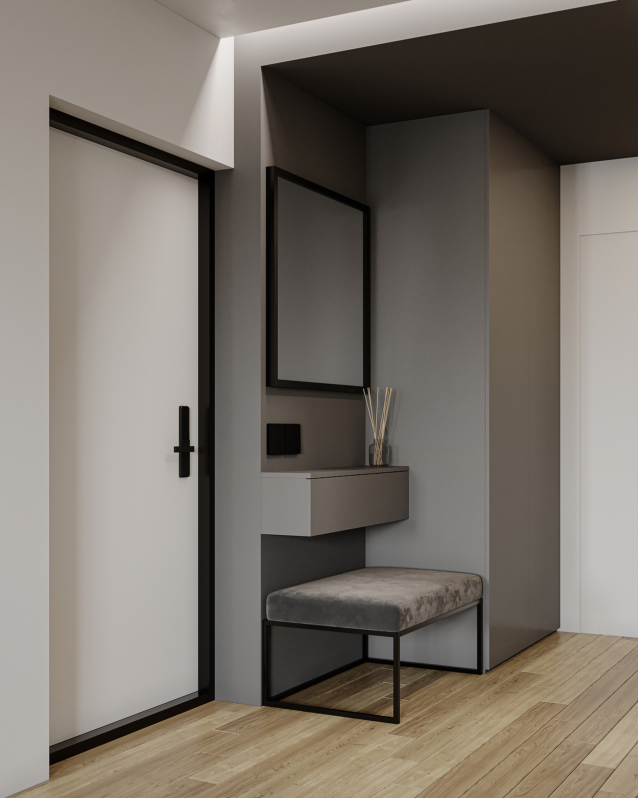 现代·简约-黑白灰小公寓表现（图ZMjkwNTU2NTc2） - 家装设计 - 站酷设计师TbabD原创素材 - 站酷ZCOOL