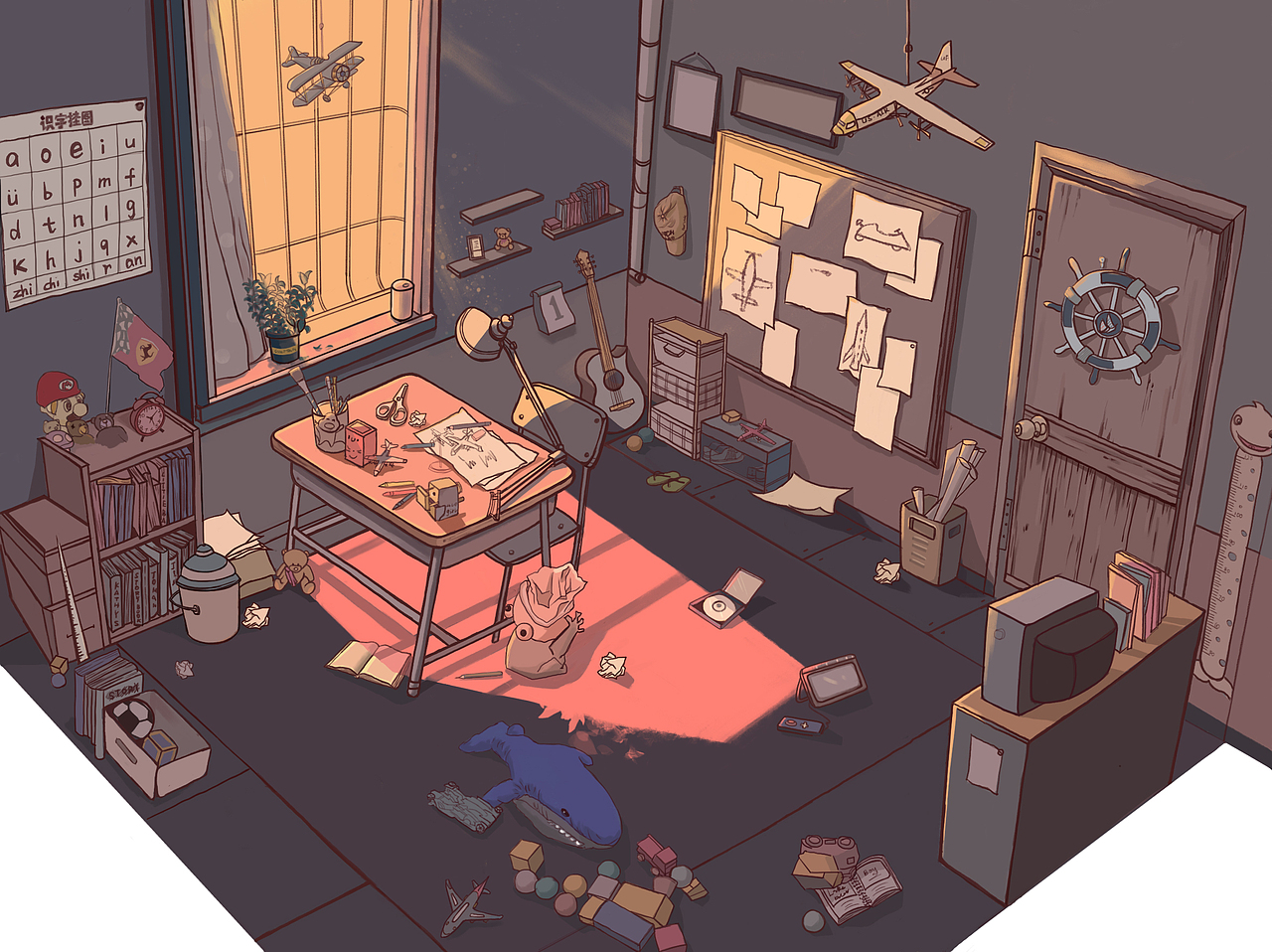 场景创作小男孩的房间