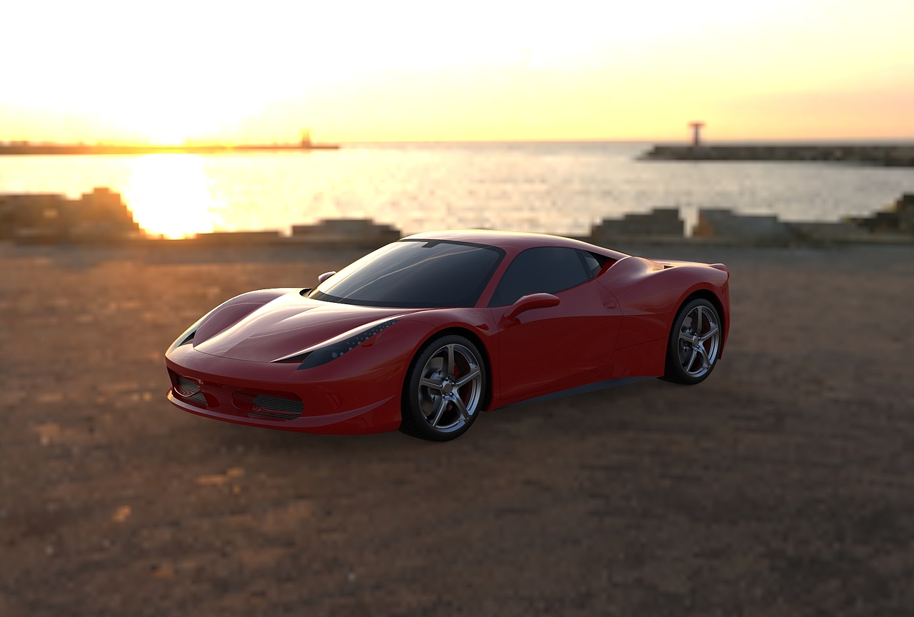 Ferrari-458Rhinoceros+KS模型渲染（图ZMjEzNDQxNzY4） - 机械/交通 - 站酷设计师zbin0218原创素材 - 站酷ZCOOL