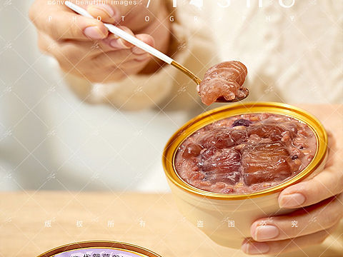 碧根果花胶粥产品拍摄