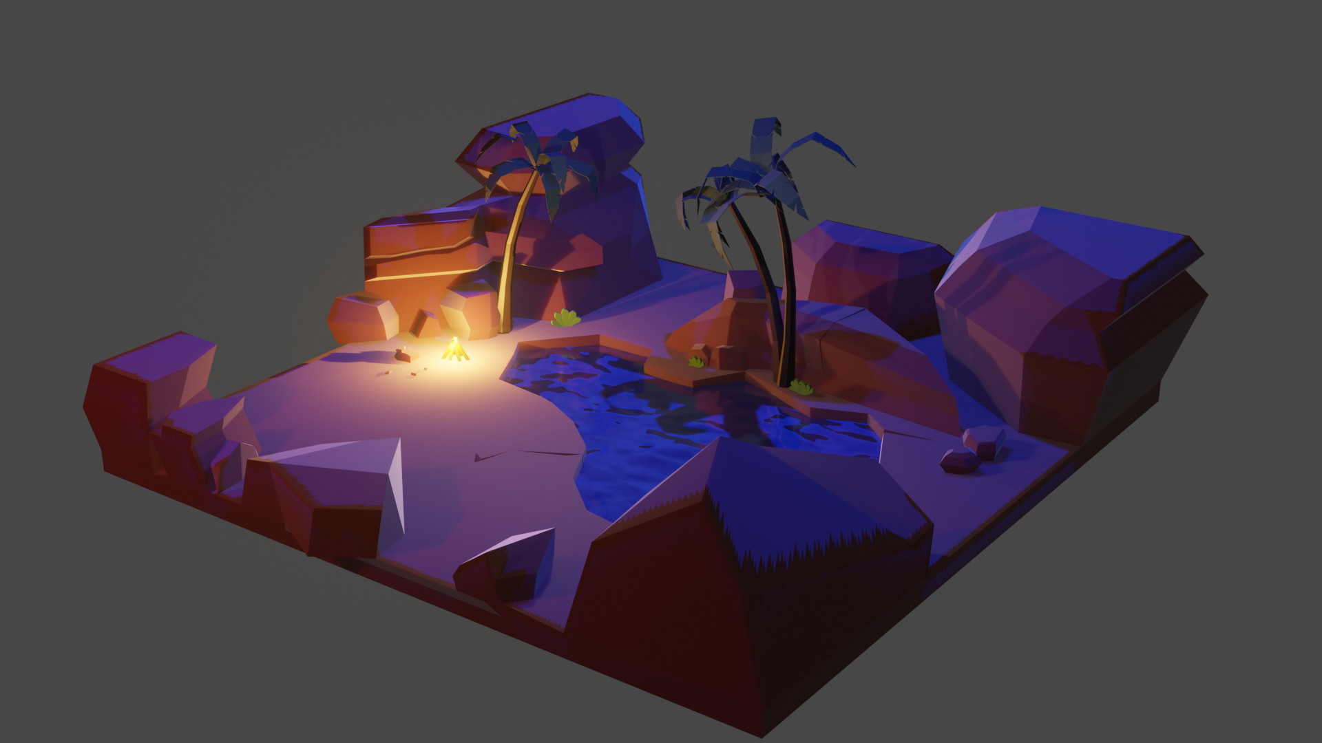 blender 练习|三维|场景|秃头打工人 - 原创作品 - 站酷 (zcool)