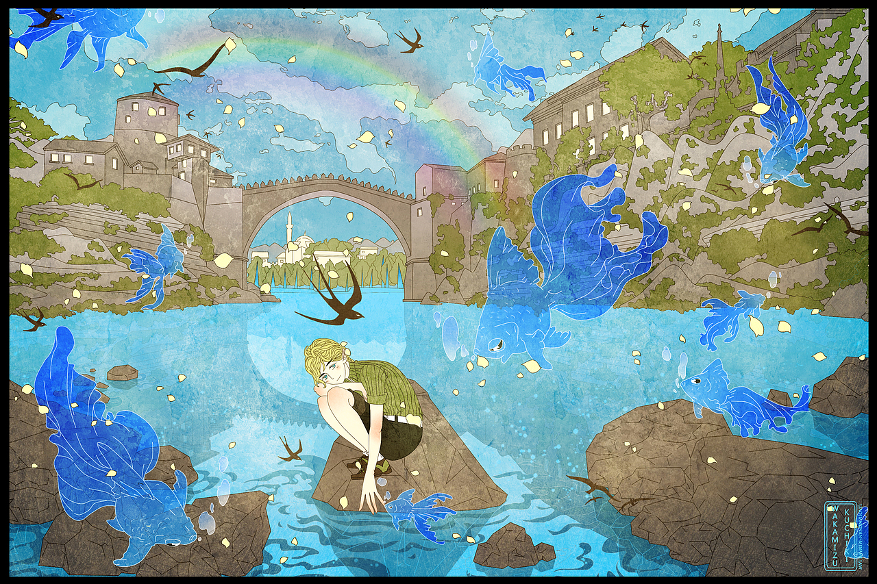 幻遊の金魚姫La Princesse des poissons rouges（图ZMTU1ODMwNzI4） - 创作习作 - 站酷设计师朽木若水原创素材 - 站酷ZCOOL