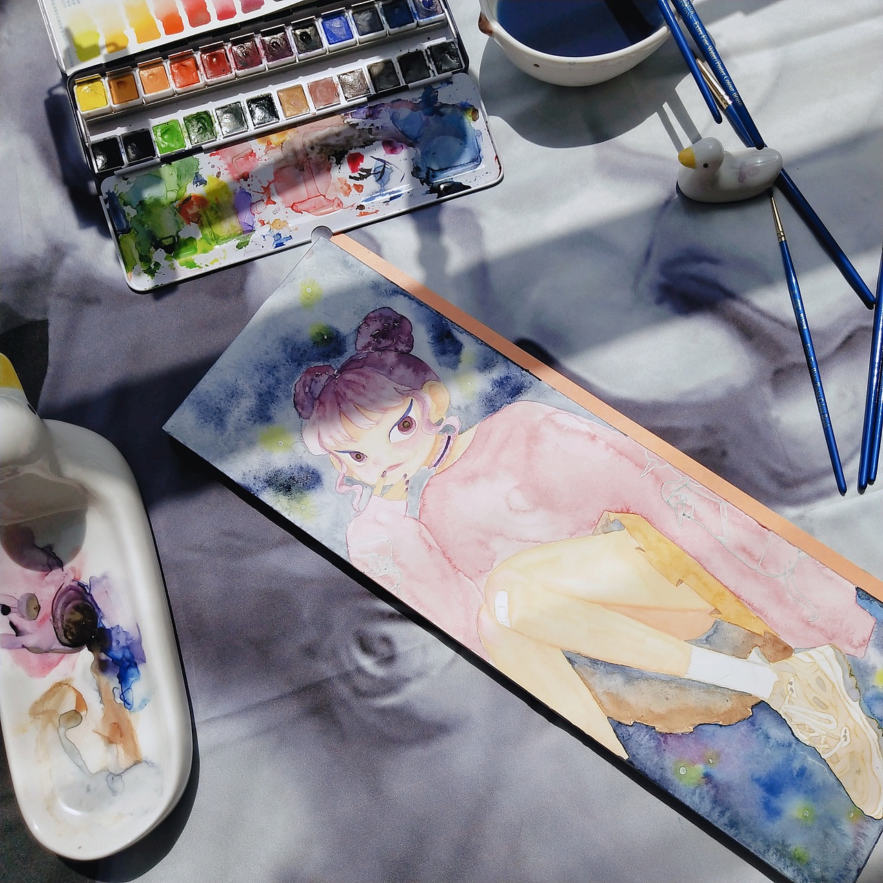 水彩练习-S小姐的穿搭日志系列（图ZMTU1OTk3NTIw） - 创作习作 - 站酷设计师SylviaP_P原创素材 - 站酷ZCOOL