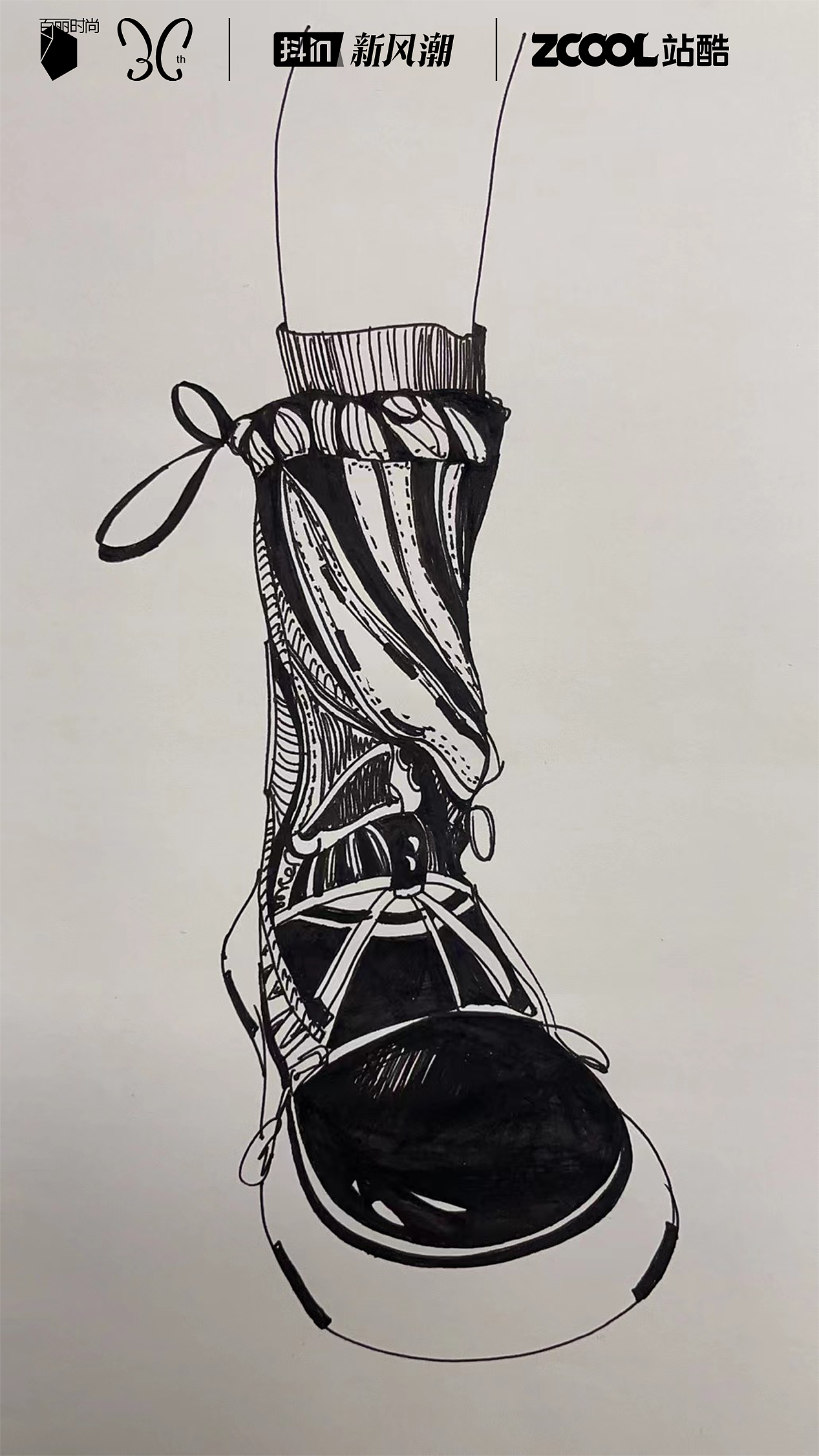 高筒靴（图ZMzA4NDg3MDc2） - 鞋履设计 - 站酷设计师Yoyo_0204原创素材 - 站酷ZCOOL