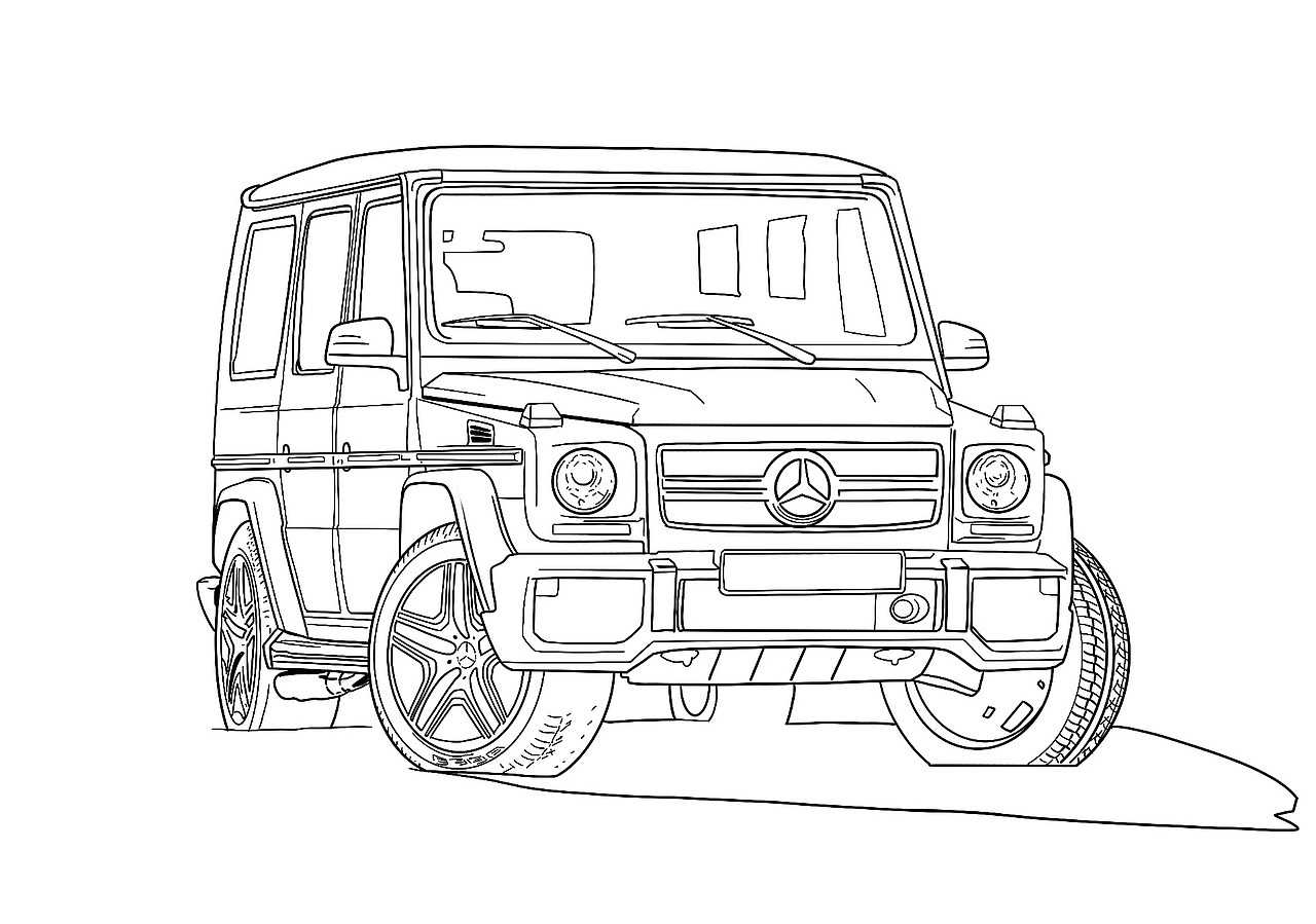 【手绘汽车】奔驰大g