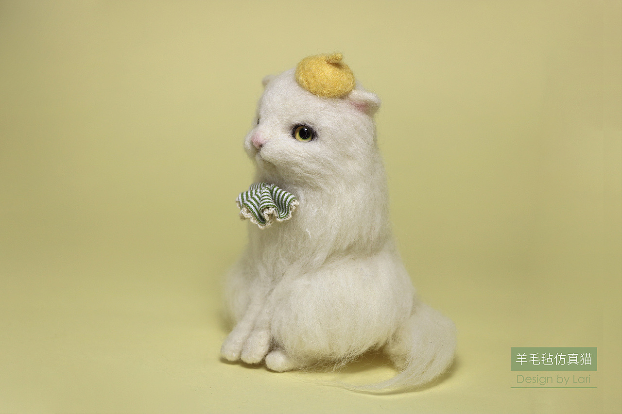 【lari手作】羊毛毡仿真植毛猫（图ZMTY0MjY1NjMy） - 其他手工艺 - 站酷设计师lariliu原创素材 - 站酷ZCOOL
