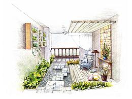 家居手绘效果表现