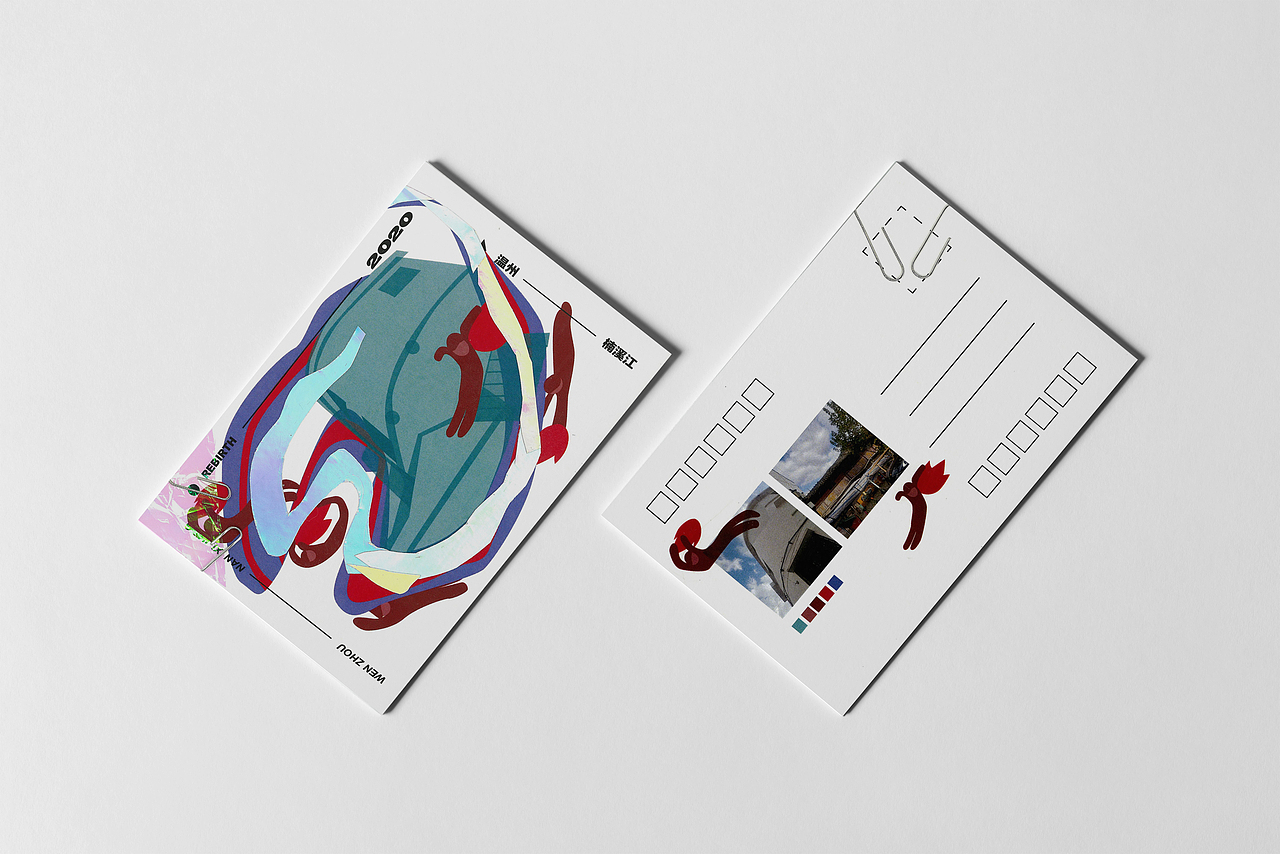 温州楠溪江主题旅游明信片