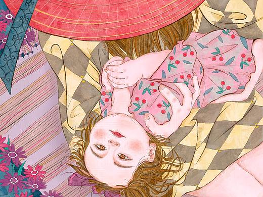 妈妈怀里的孩子